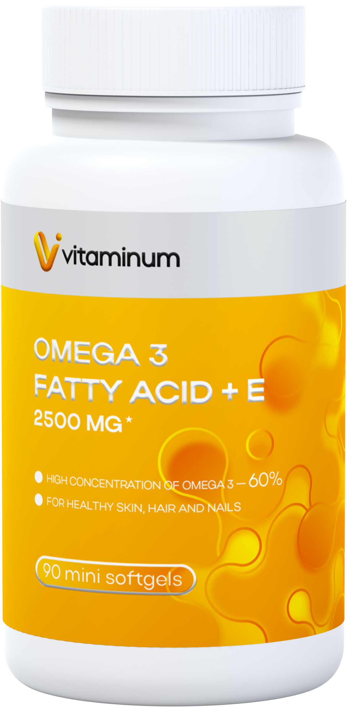  Vitaminum ОМЕГА 3 60% + витамин Е (2500 MG*) 90 капсул 700 мг   в Казани