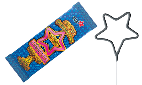  Бенгальские свечи фигурные 2 шт "Звездочка"  в Казани